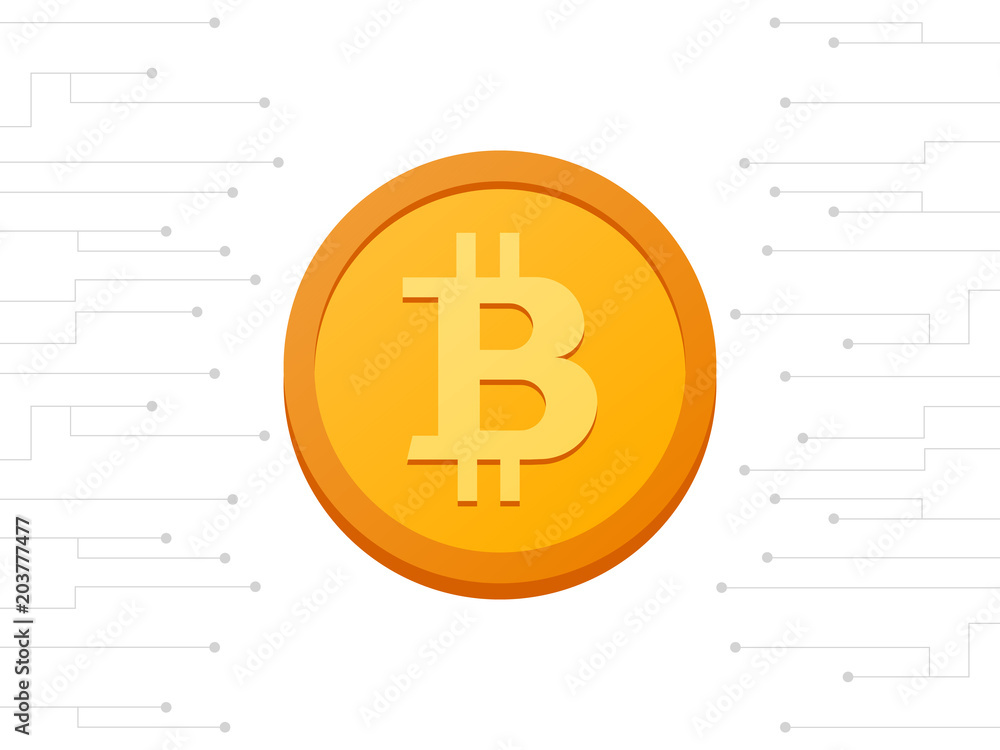 Poster bitcoin mining vector icons