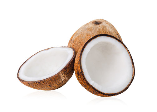 Coconut. Isolated on white background.