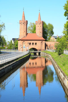 Medieval town gate in Stargard Szczecinski, Pomerania, Poland