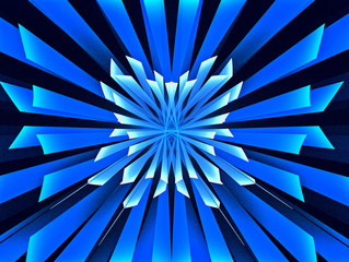 Computer Generated Art.  Abstract multicolored fractal. 3D rendering.
