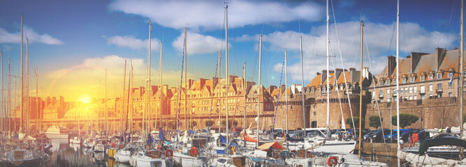 il porto di Saint Malo in Bretagna,