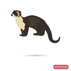 Marten color flat icon for web and mobile design