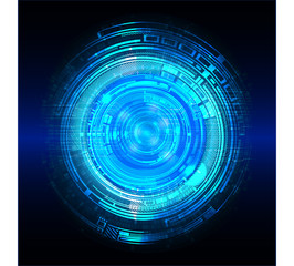 binary circuit board future technology, blue eye cyber security concept background, abstract hi speed digital internet.motion move blur. pixel vector