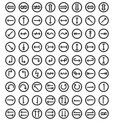 Arrows vector icon set