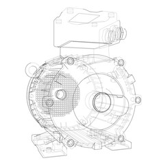 Electric motor outline. Vector