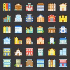 building construction vector flat design icon set 2/3
