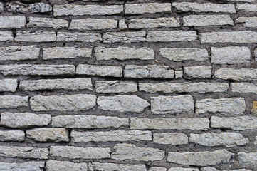 Grey stone brick wall