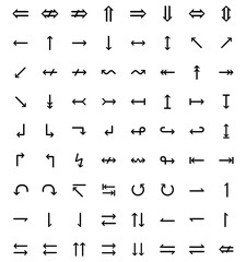 Arrows vector icon set