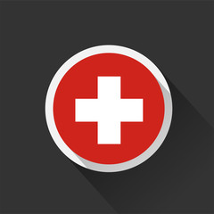 Obraz premium Switzerland national flag on dark background.