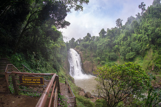 Haew Narok Waterfall famous place of National forest in Thailand