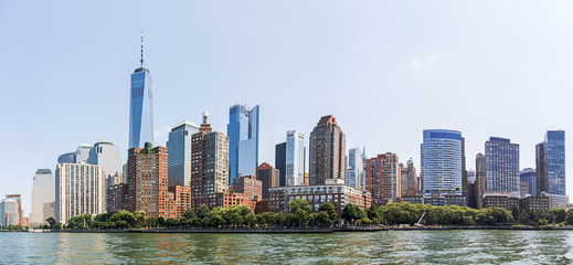 Lower Manhattan Skyline, NYC, USA - obrazy, fototapety, plakaty