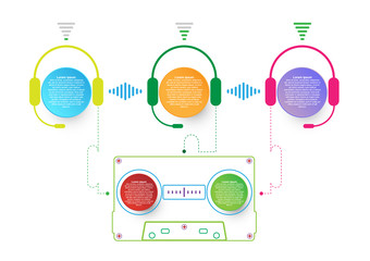 Business data visualization. Circle infographic, diagram with steps Vector business template for presentation. Creative concept for infographic report. Vector EPS10