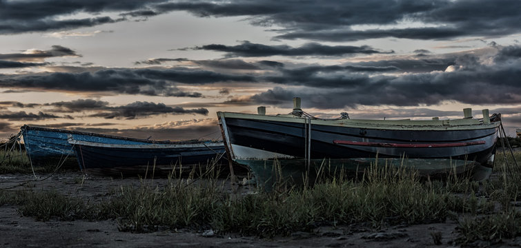 Beached Fishing Boats