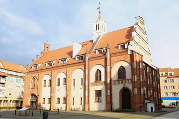 Papier Peint photo Monument artistique The historic town hall in Kamien Pomorski, Pomerania, Poland