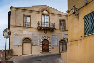 Fototapeta na wymiar Bibbona in the Val di Cecina, Livorno, Tuscany, Italy - old seat of municipality