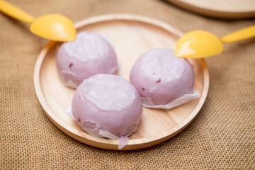 Purple sweet taro steamed bun