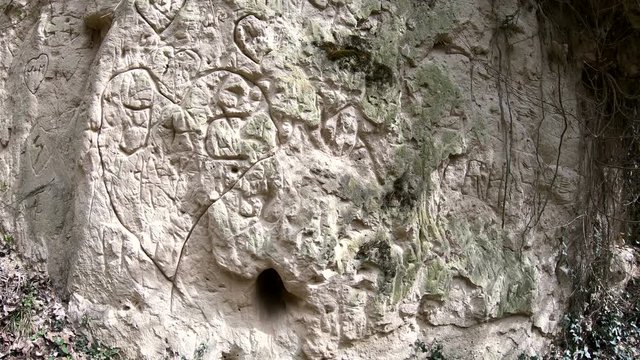 L&ouml;sshohlweg Eichgasse bei Bickensohl, Kaiserstuhl, Hohlweg, Strasse, Weinbau, Geologie, 4K
