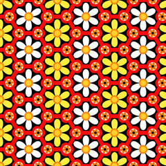 hexagonal flowers pattern