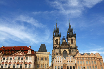 Fototapeta na wymiar Historical Old Town square in Prague, Czech