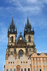 Fototapeta premium Cathedral of Our Lady before Tyn in Prague, Czech