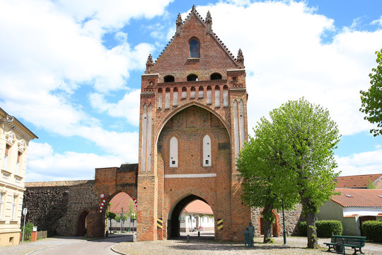 The historic town gate in Templin, Brandenburg, Germany