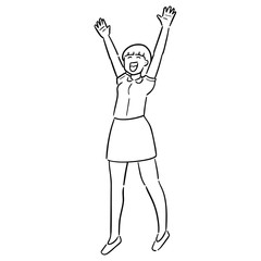 vector of woman celebrating