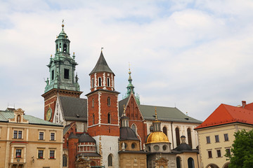 Fototapeta na wymiar Wawel Royal Castle Cathedral in Krakow, Poland