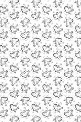 Obraz premium Vector seamless pattern with hearts. Can be used for wallpaper, pattern fills, web page background,surface textures