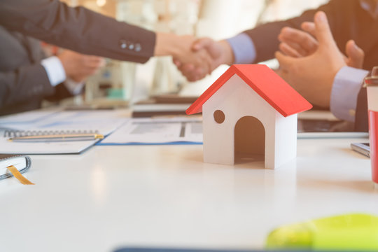 Housing company good teamwork, housing business concept