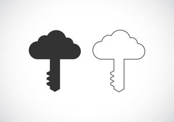 cloud key icon