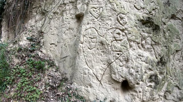 L&ouml;sshohlweg Eichgasse bei Bickensohl, Kaiserstuhl, Hohlweg, Strasse, Weinbau, Geologie, 4K