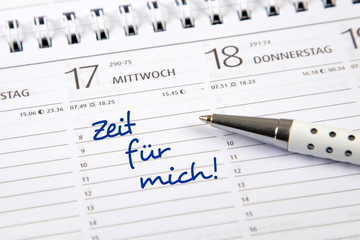 Eintrag im Kalender: Zeit für mich!