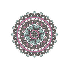 Mandala. Round ornament floral pattern. Decorative element. Oriental motif.