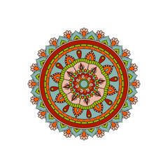 Mandala. Round ornament floral pattern. Decorative element. Oriental motif.