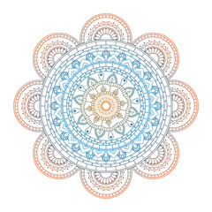 Mandala. Round ornament floral pattern. Decorative element. Oriental motif.
