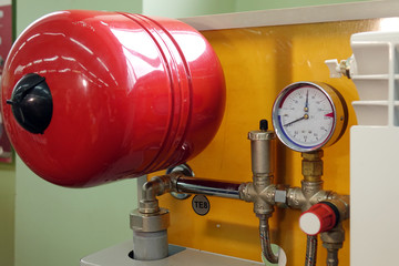 The main office of the heating system of the house.