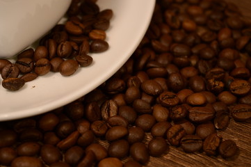 a cup of coffee on a saucer