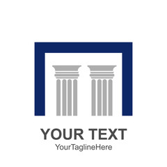 two pillars with a capital N square letter for the architectural development company logo