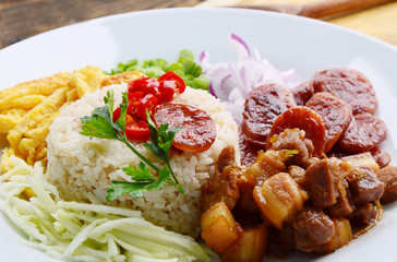 Rice Seasoned with Shrimp Paste (Thai name is khaao khlook gabpi).
Thai food master Rice menu.