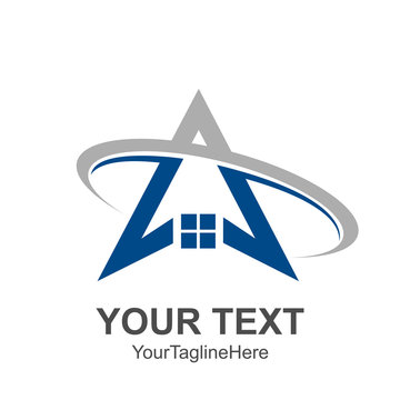 Triangle swoosh of house roof and home logo vector element. Company logo design.