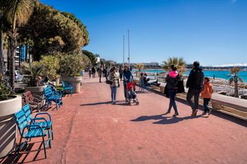 Obraz premium Cannes, promenada Croisette