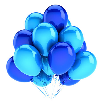 blue balloons