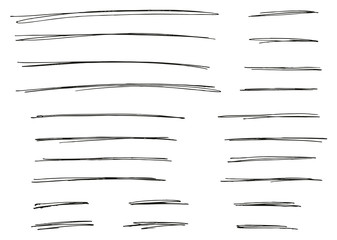 Pen Strokes Thin Line & Background Set 01