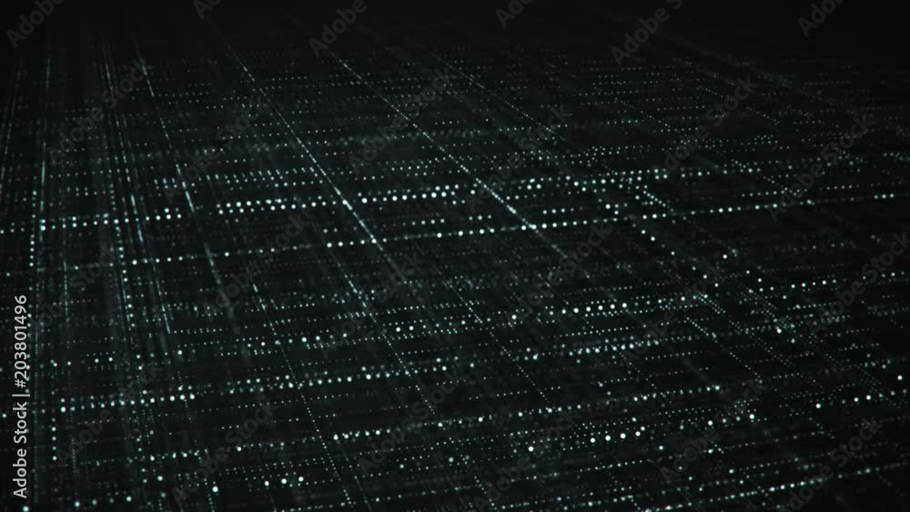 Poster dolly shot of endless multilayered grid. information technology sci-fi concept. computer generated s
