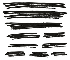 Pen Strokes Bold Line & Background Set 05