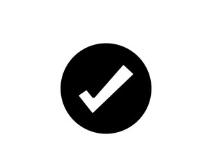 Modern Tick icon simple accept sign vector approve illustration