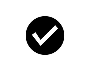 Modern Tick icon simple accept sign vector approve illustration