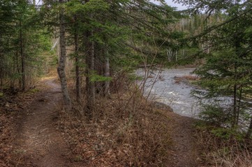 The Pigeon River flows through Grand Portage State Park and Indian Reservation. It is the Border between Ontario and Minnesota