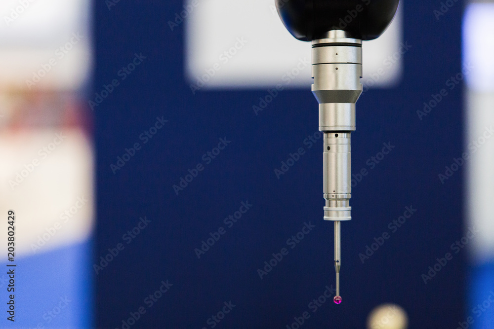 Aufkleber infrared sensor for measuring parts. quality evaluation on a modern factory