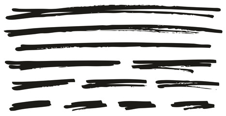 Pen Strokes Bold Grunge Line & Background Set 09